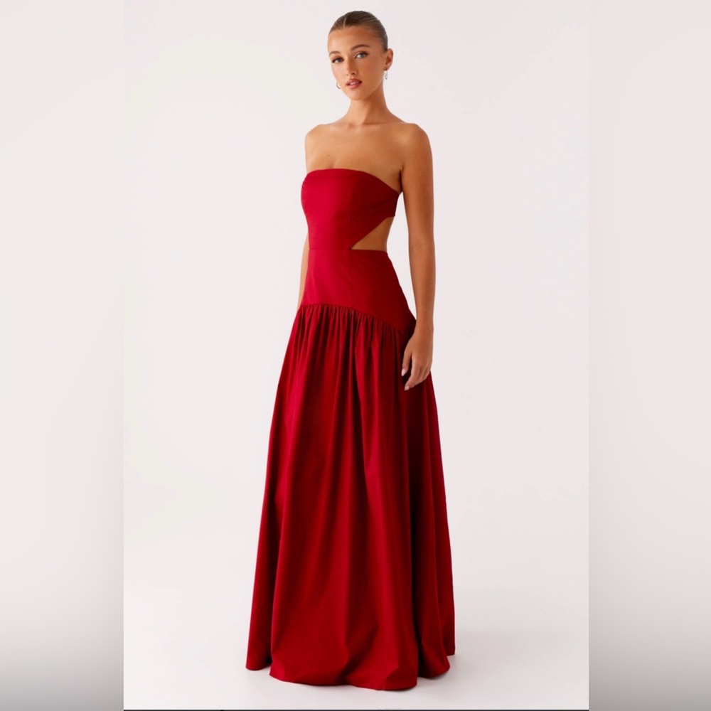 Aamari Maxi Dress - Red (Peppermayo)